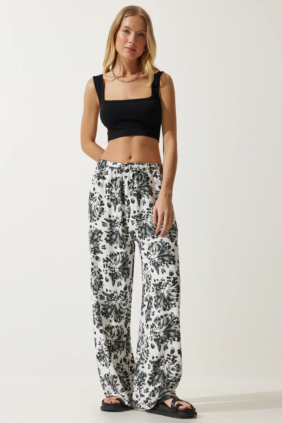 Happiness İstanbul  Hose - Ecru - Wide Leg