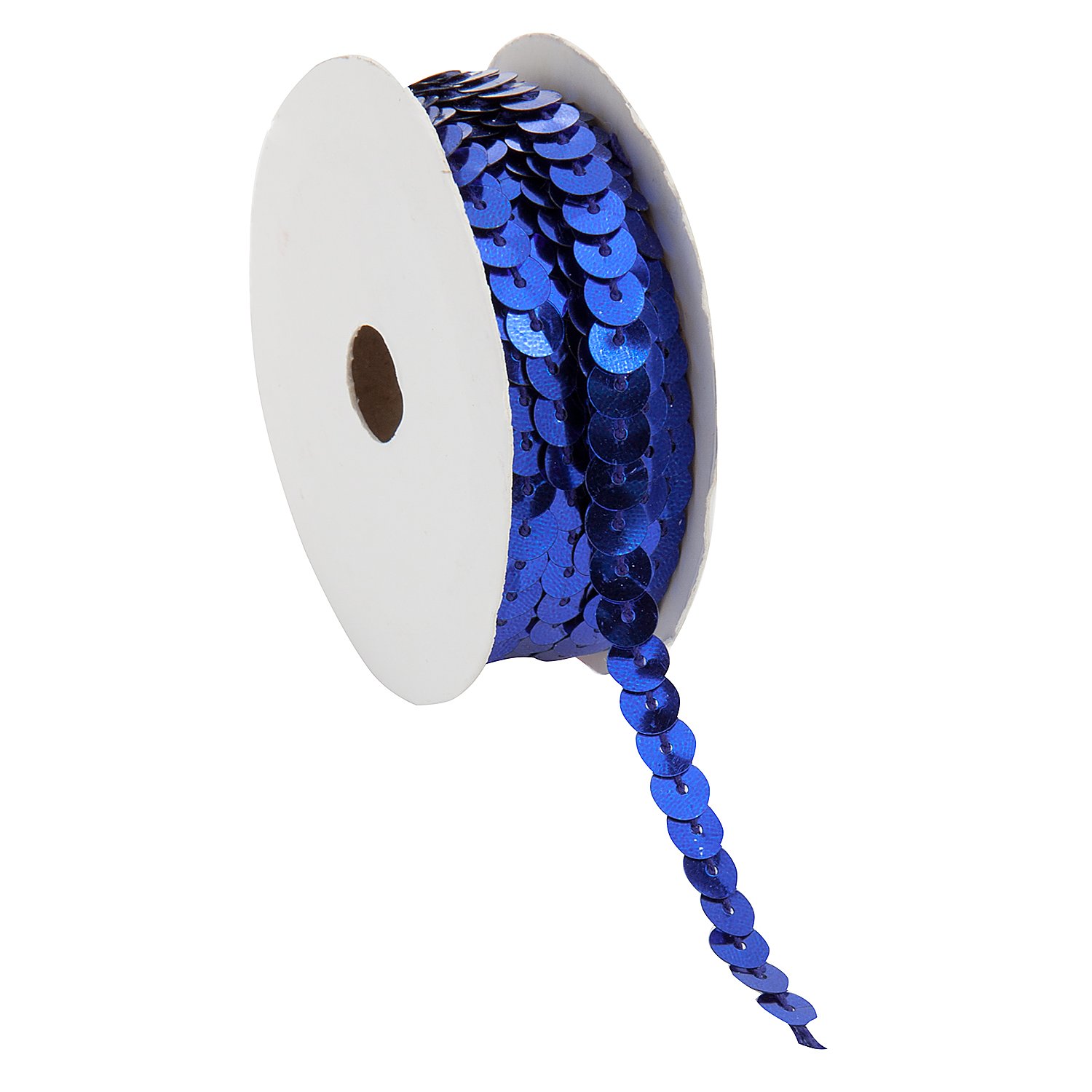 Paillettenband, blau, Breite: 6 mm, Länge: 3 m