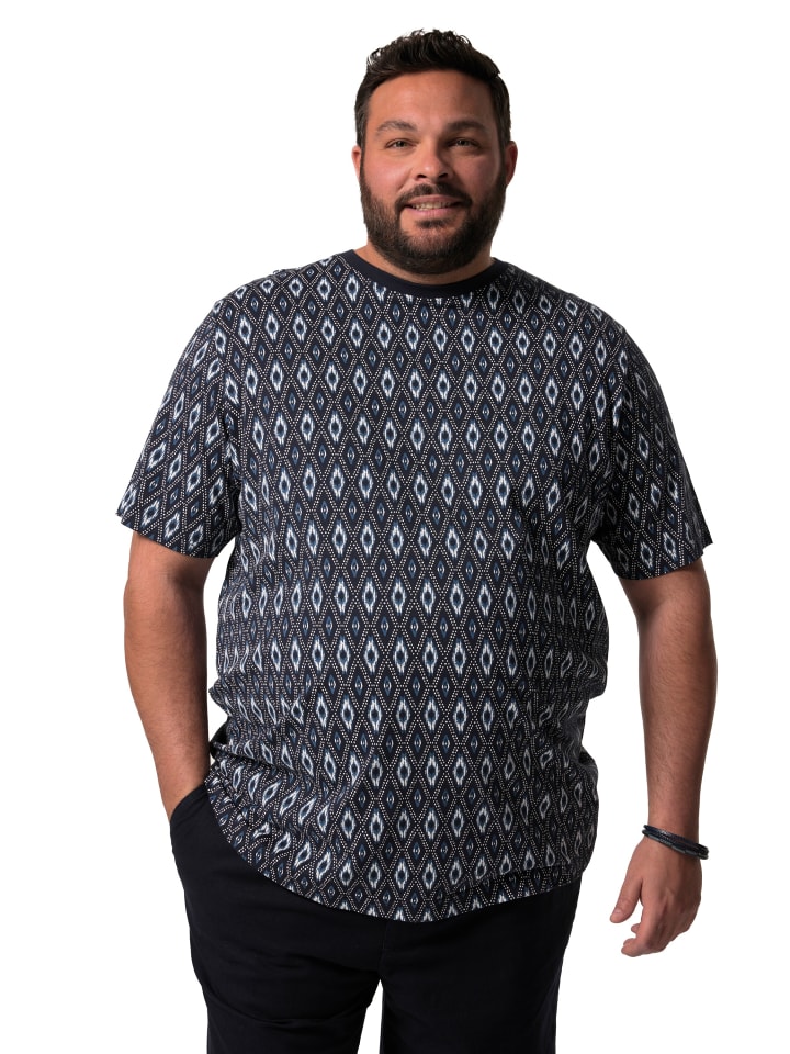 Men Plus Kurzarm T-Shirt in navy blau günstig kaufen