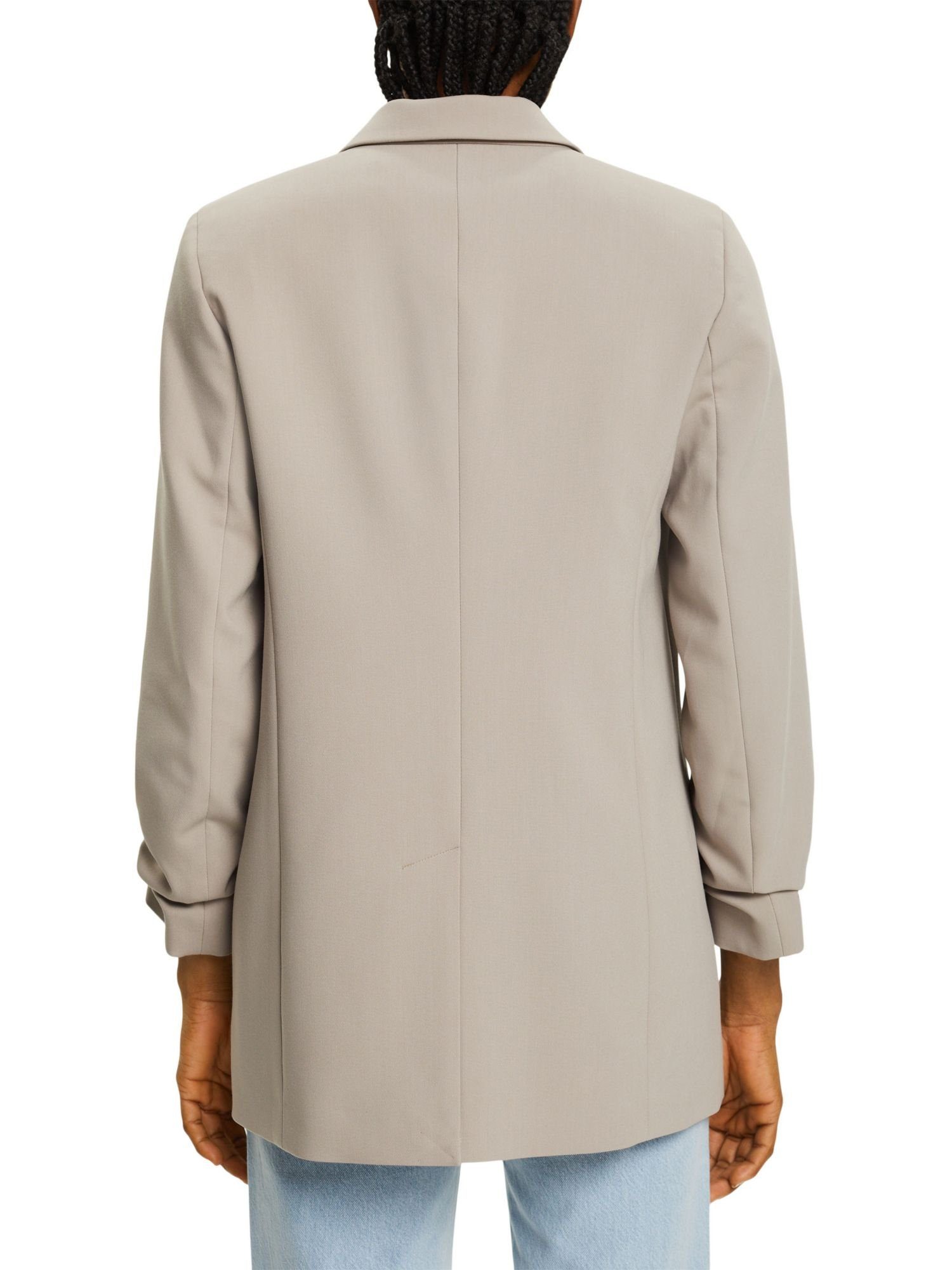 Esprit Longblazer Blazer mit gerafften Ärmeln