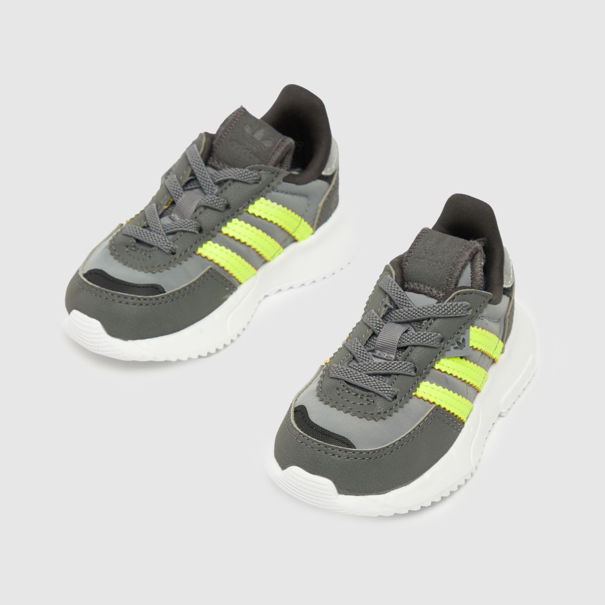 adidas mörkgrå retro f2 pojkar småbarnsskor