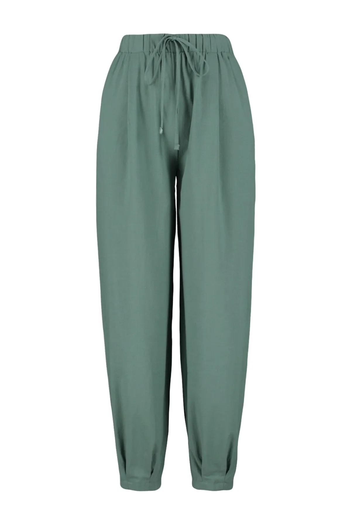 Trendyol Collection  Khakifarbene, gewebte Hose aus 100 % Baumwolle TBESS23PL00015