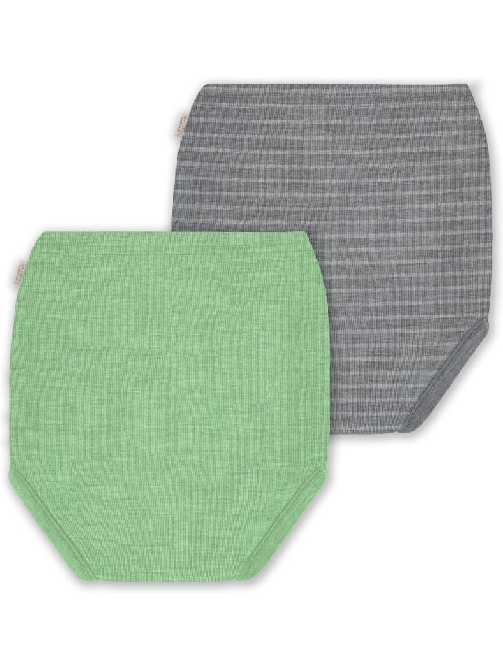 Normani Outdoor Sports 2er Pack Baby Merino Windelhose Tokoroa in Grau/Grün günstig kaufen