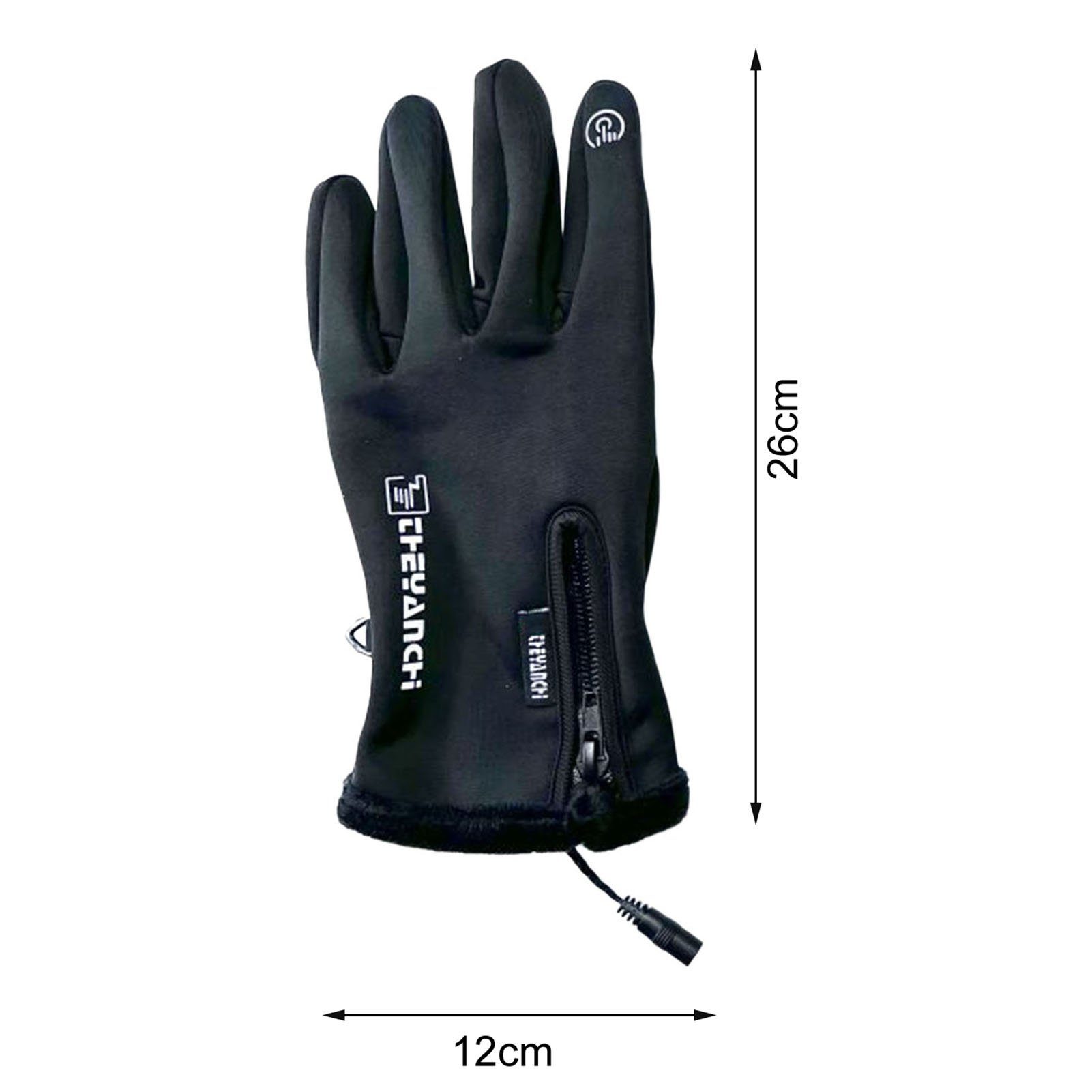 Rutaqian Angelhandschuhe USB elektrische Heizung Angler Handschuhe Thermohandschuhe (Touch Screen ZipperManschetten Fingerspitze Öffnung Fishing Gloves, Einstellbare Temperatur Winter Warme Handschuhe Sporthandschuhe) für Männer Frauen Idee für Eisfi