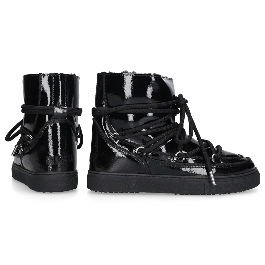 INUIKII - Snowboots NAPLACK Nappaleder Lackleder - schwarz