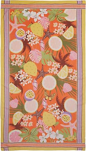 CODELLO Schal Nachhaltiger Schal mit Frucht-, Meeres und Palmenmotiven