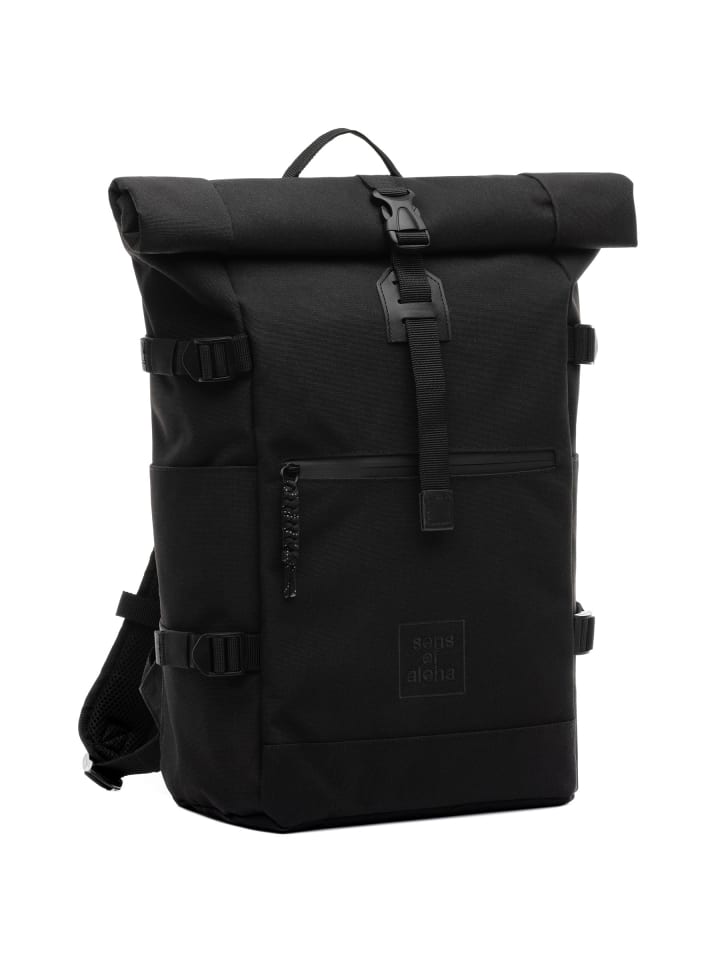 SONS OF ALOHA Rucksack XL RollTop Rucksack KANE erweiterbar| Laptop-Fach groß in schwarz günstig kaufen onesize