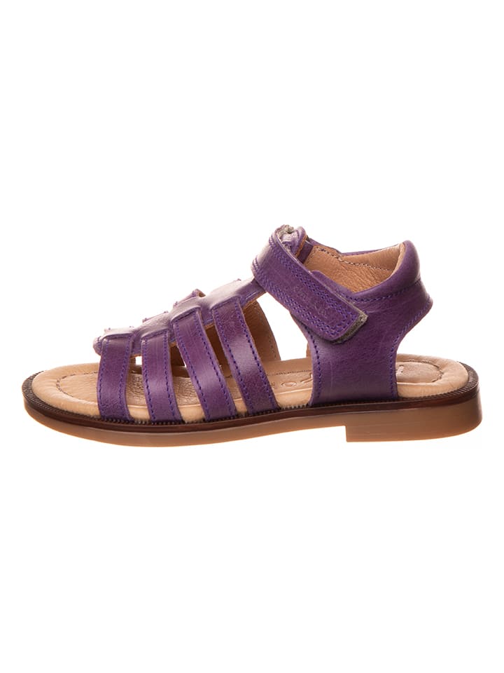 POM POM Leder-Sandalen in Lila günstig kaufen