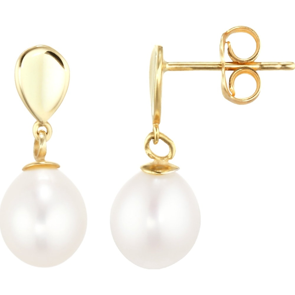 Valeria Boucles d'oreilles à fermoir à poussette 375 Or jaune Boucles d'oreilles