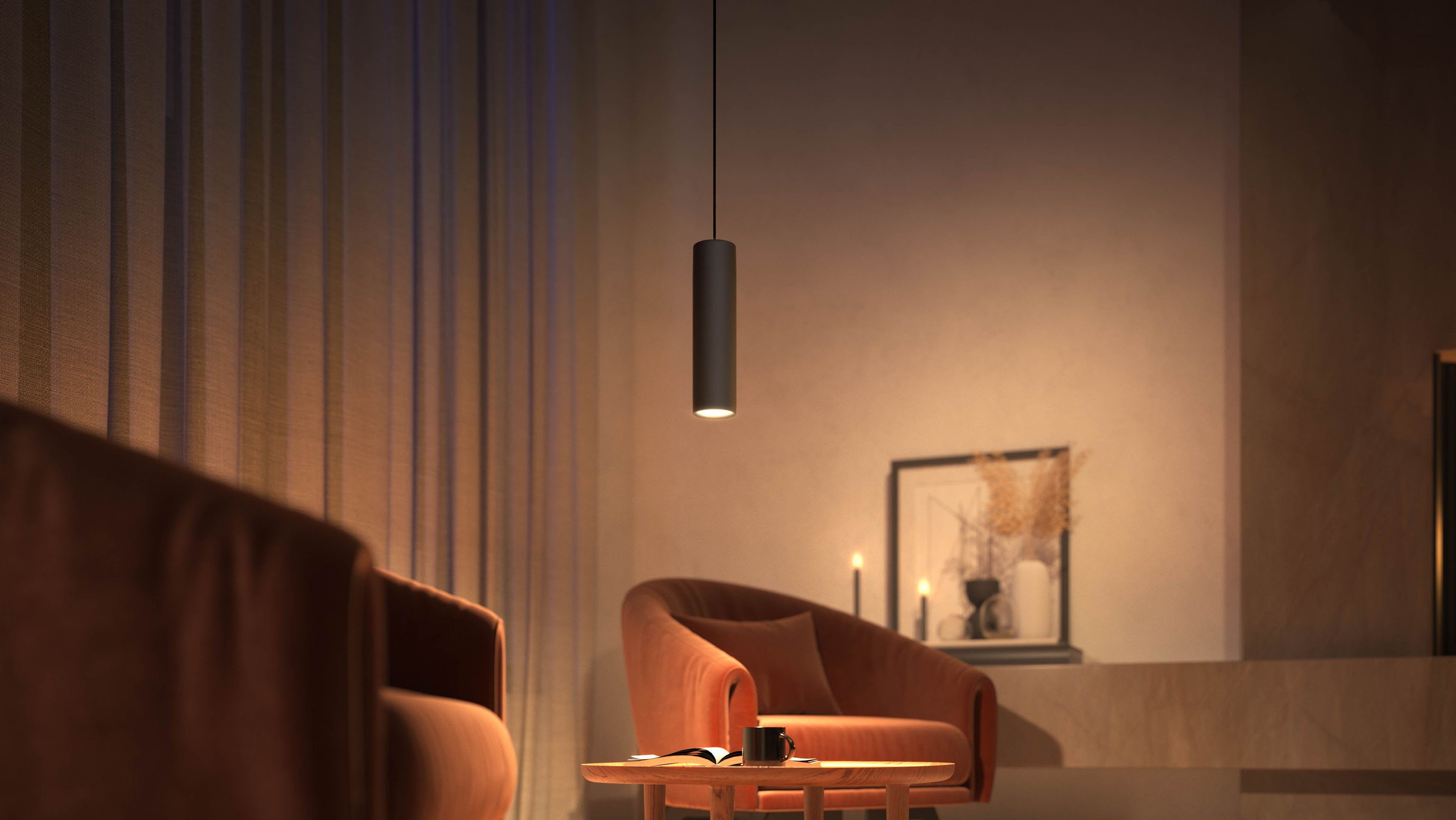 Philips Hue LED Pendelleuchte Perifo, Dimmer, LED fest integriert, Farbwechsler, Schienensystem