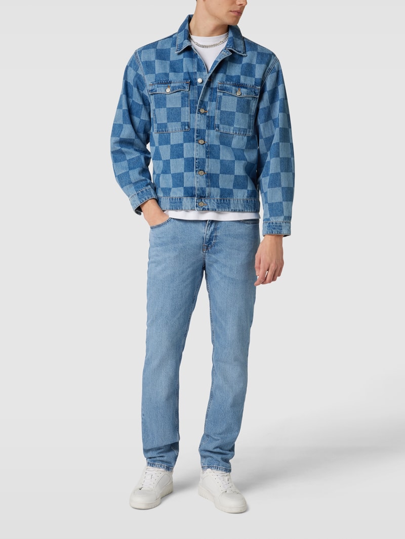 Jeans im 5-Pocket-Style Modell 'SLIM' in blau