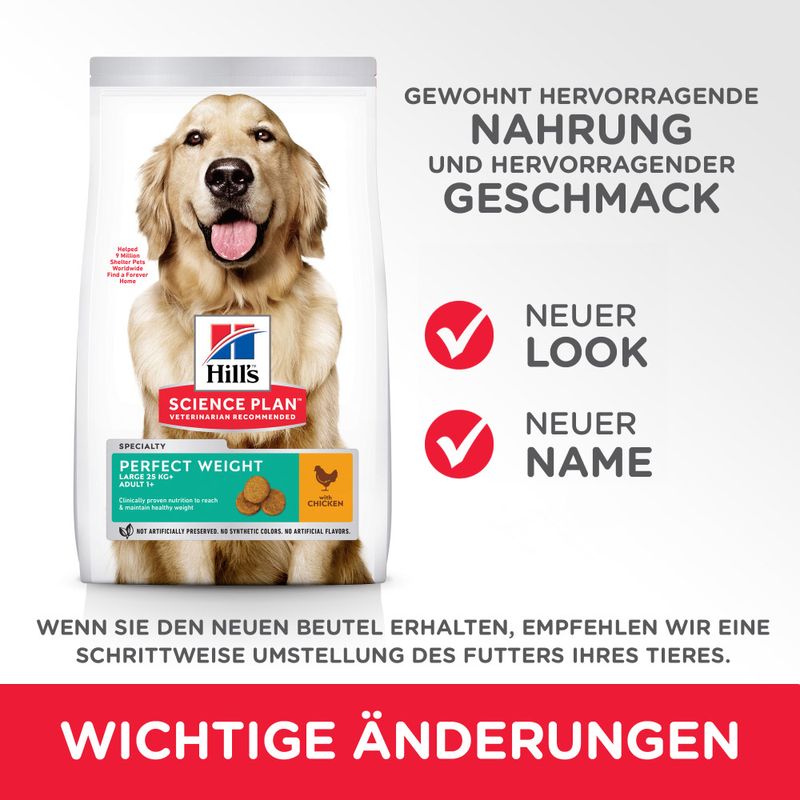 Hill's Science Plan Adult 1+ Perfect Weight Large Huhn | bitiba %