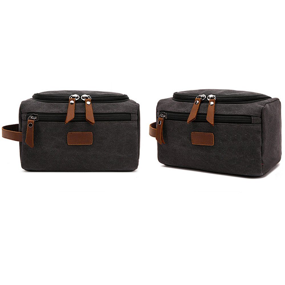 zggzerg Kosmetiktasche Vintage Kulturtaschen, Wasserabweisend Reiseki Leinwand Kulturbeutel