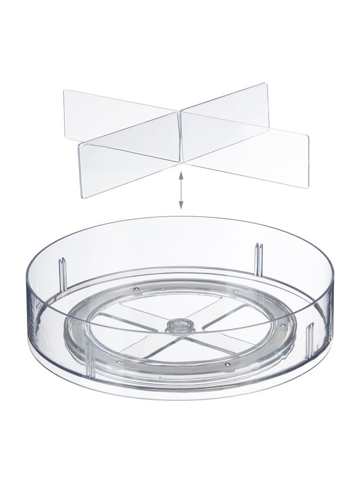 relaxdays Drehteller in Transparent - (H)27 x Ø 6,5 cm günstig kaufen onesize