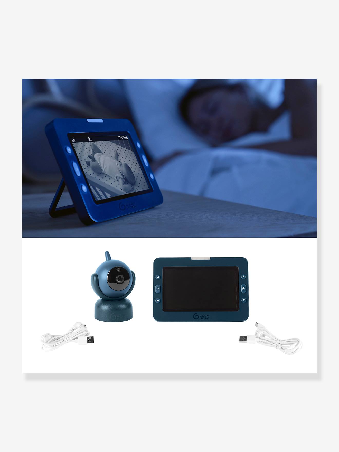 Babyphone Yoo Master+ BABYMOOV bleu