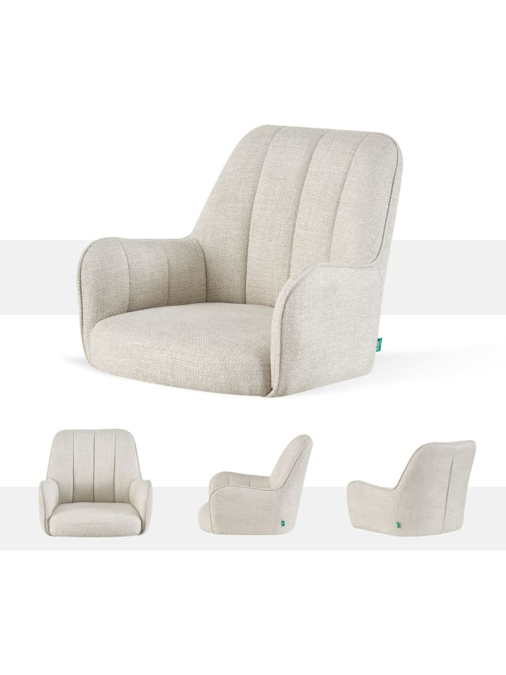 DUBI Möbel 2er-Set: Drehstuhl THOMAS-MAJA in Cremeweiß - (B)58 x (H)87 x  (T)62 günstig kaufen onesize