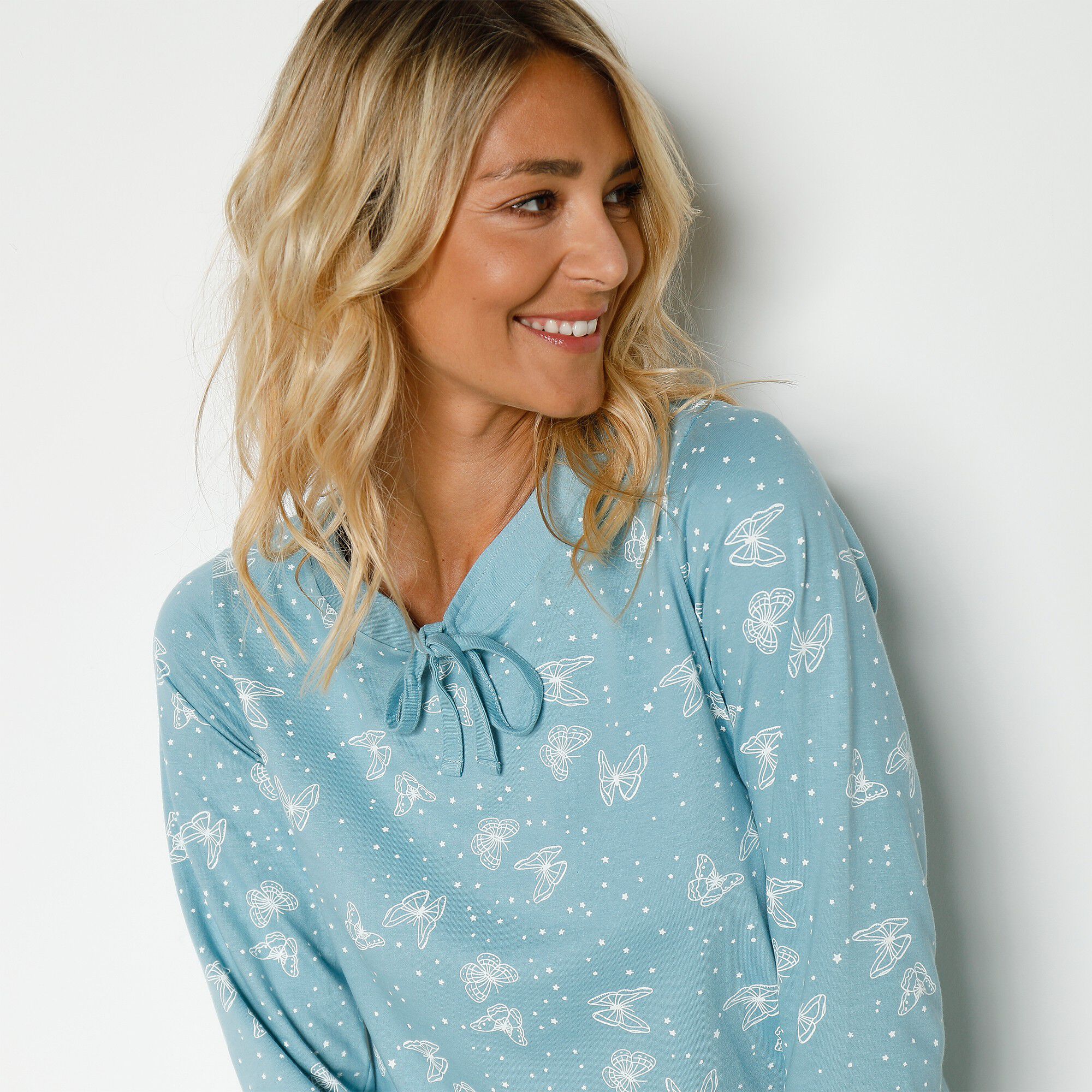 Pyjama en coton imprimé papillons
