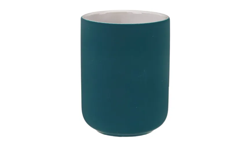 TRENDSHOP Mundbecher Keramik Blau