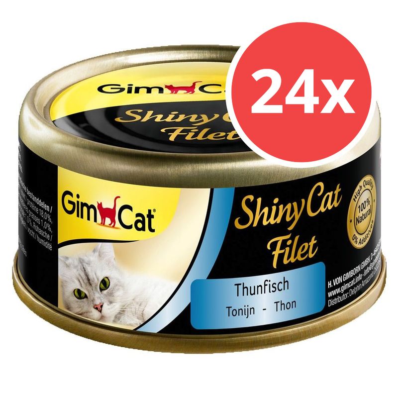 24 x 70 g GimCat ShinyCat Filet zu Discountpreisen % bei bitiba.de