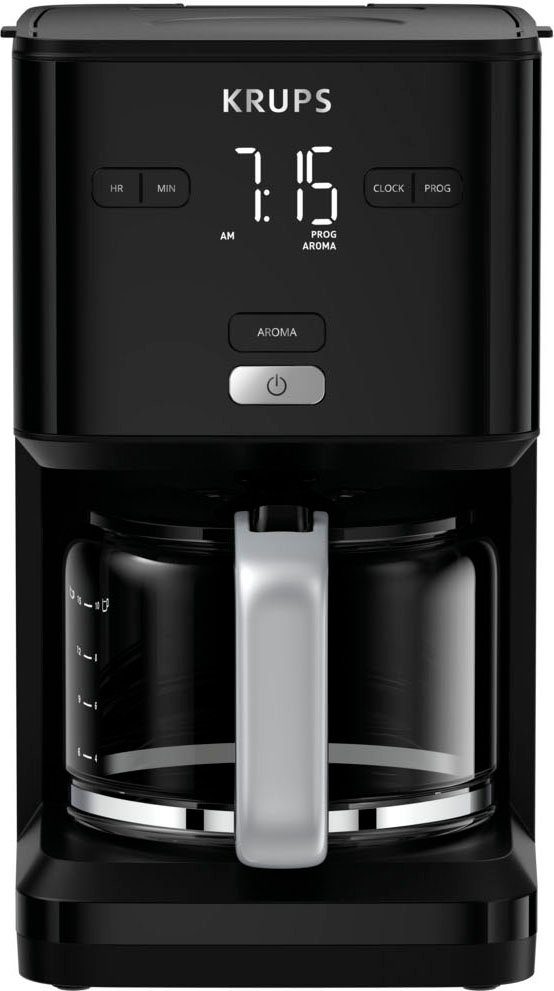 Krups Filterkaffeemaschine KM6008 Smart'n Light, 1,25l Kaffeekanne, 24-Std-Timer, automatische Abschaltung nach 30 Minuten