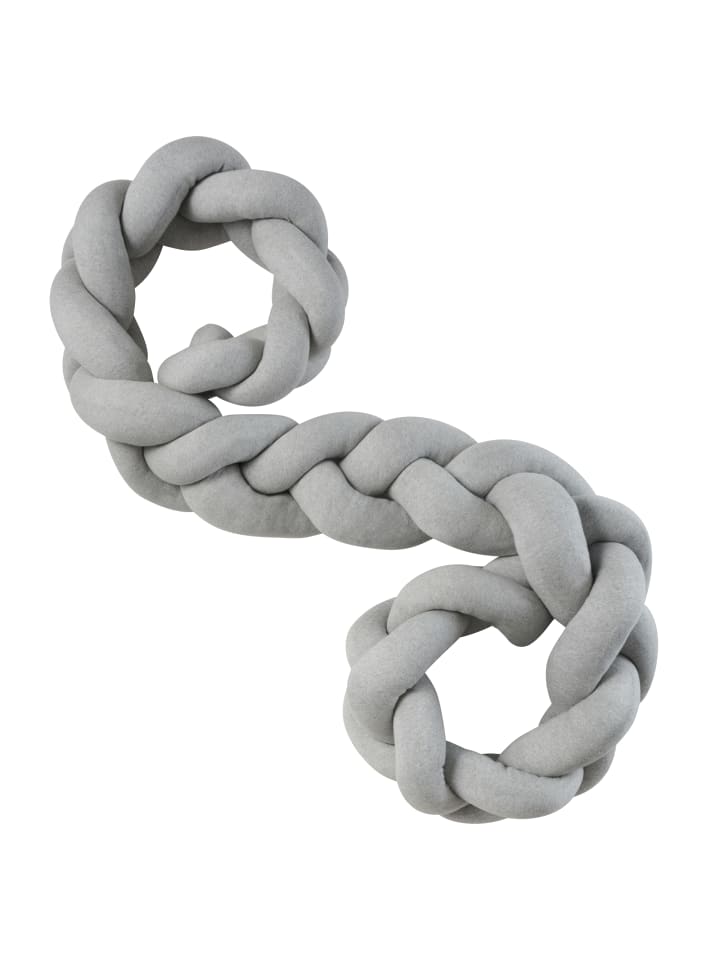 nordic coast company  Bettschlange geflochten XL Grau (L) 300cm günstig kaufen onesize