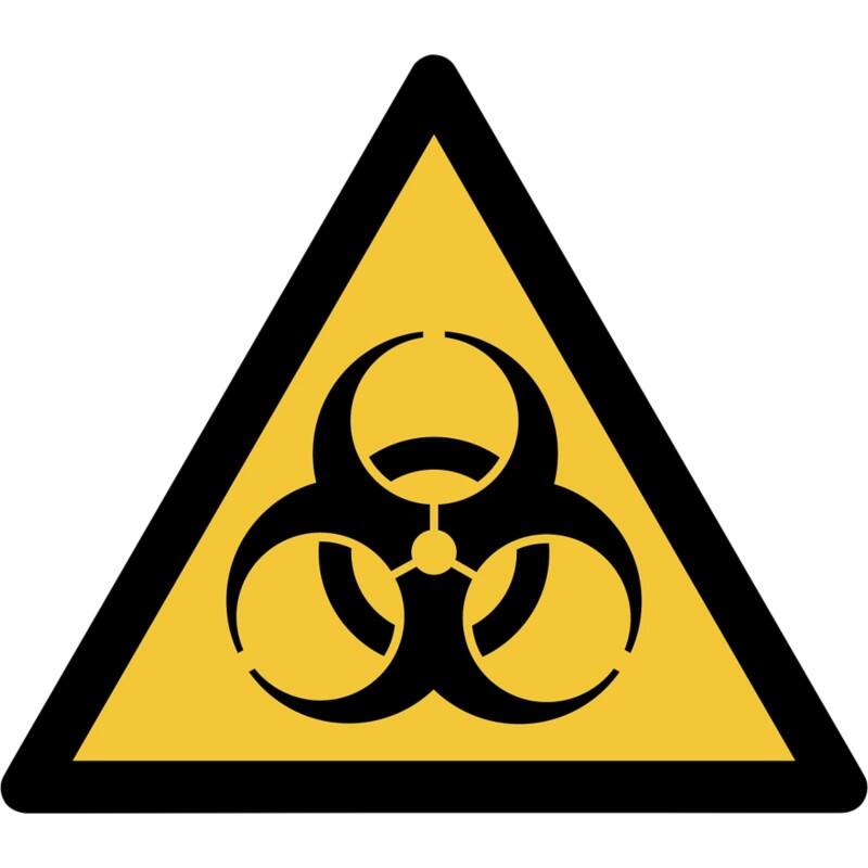 Djois Warnschild Warnung vor Biogefährdung Klebstoff, einschraubbar PP (Polypropylen) 30 (B) x 0,14 (H) cm 3 Stück