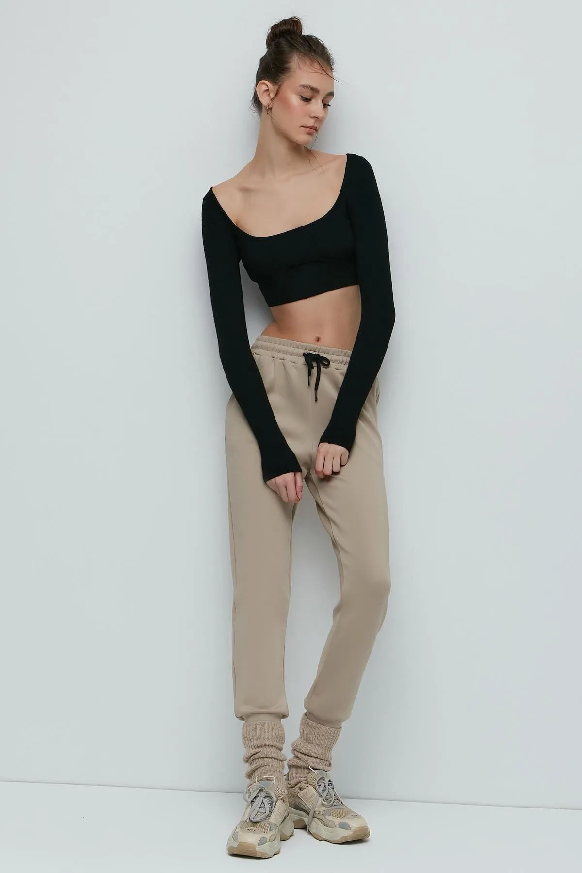 C&City  Jogginghose mit Bündchen 803 Stein