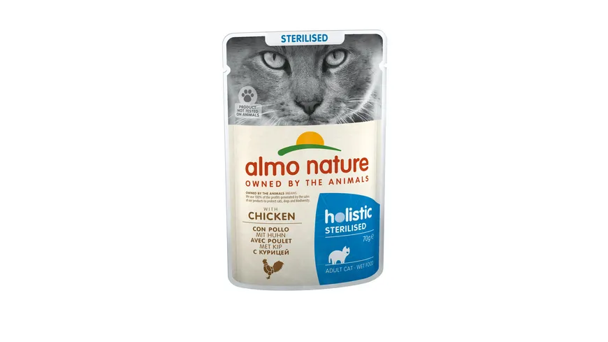 almo nature Katzennassfutter Cat Holistic Sterilised mit Huhn 70 g