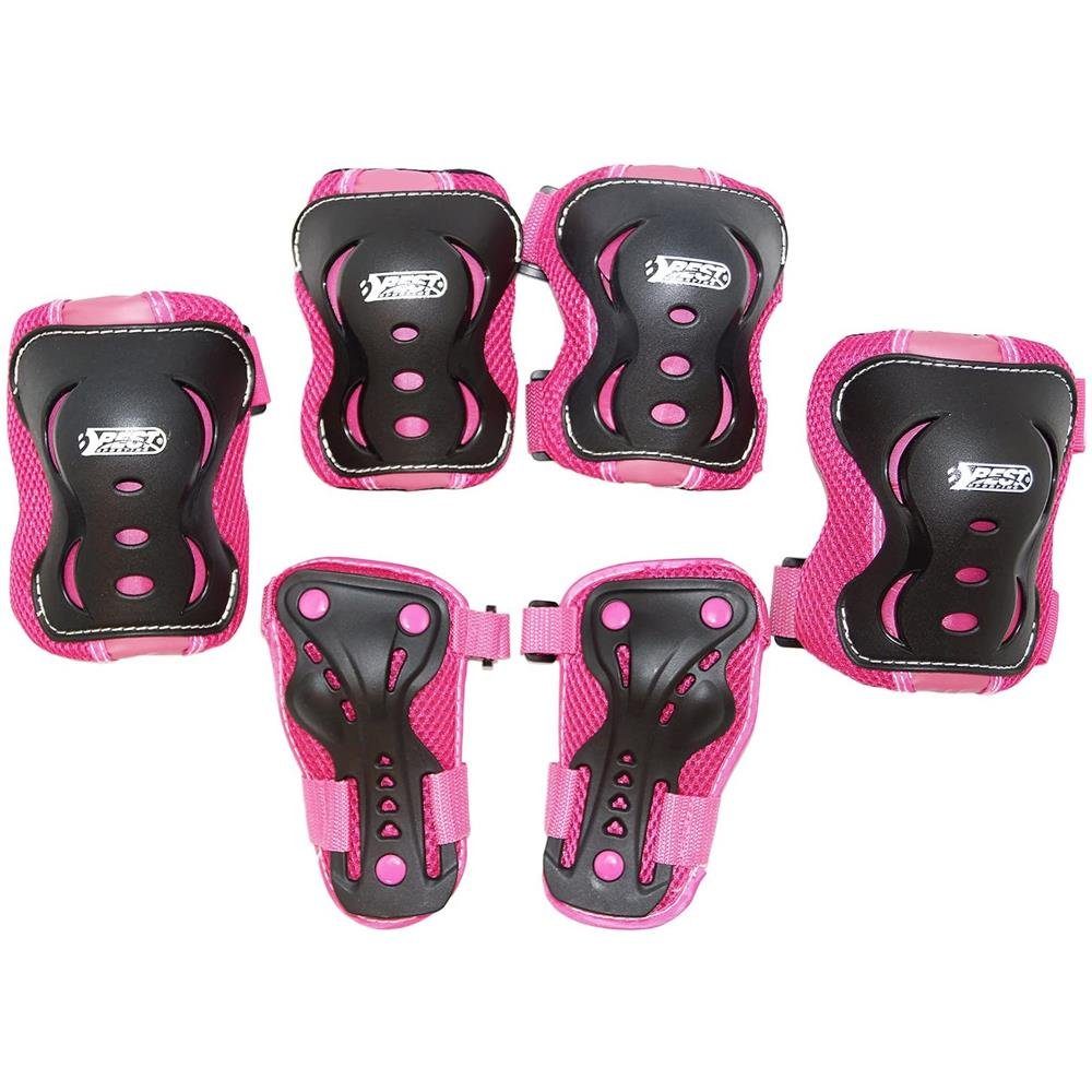Best Sporting Protektoren-Set Schützer-Set Girls Pink Gr XS-S (7-tlg), Handschützer, Ellbogenschützer, Knieschützer, Schoner