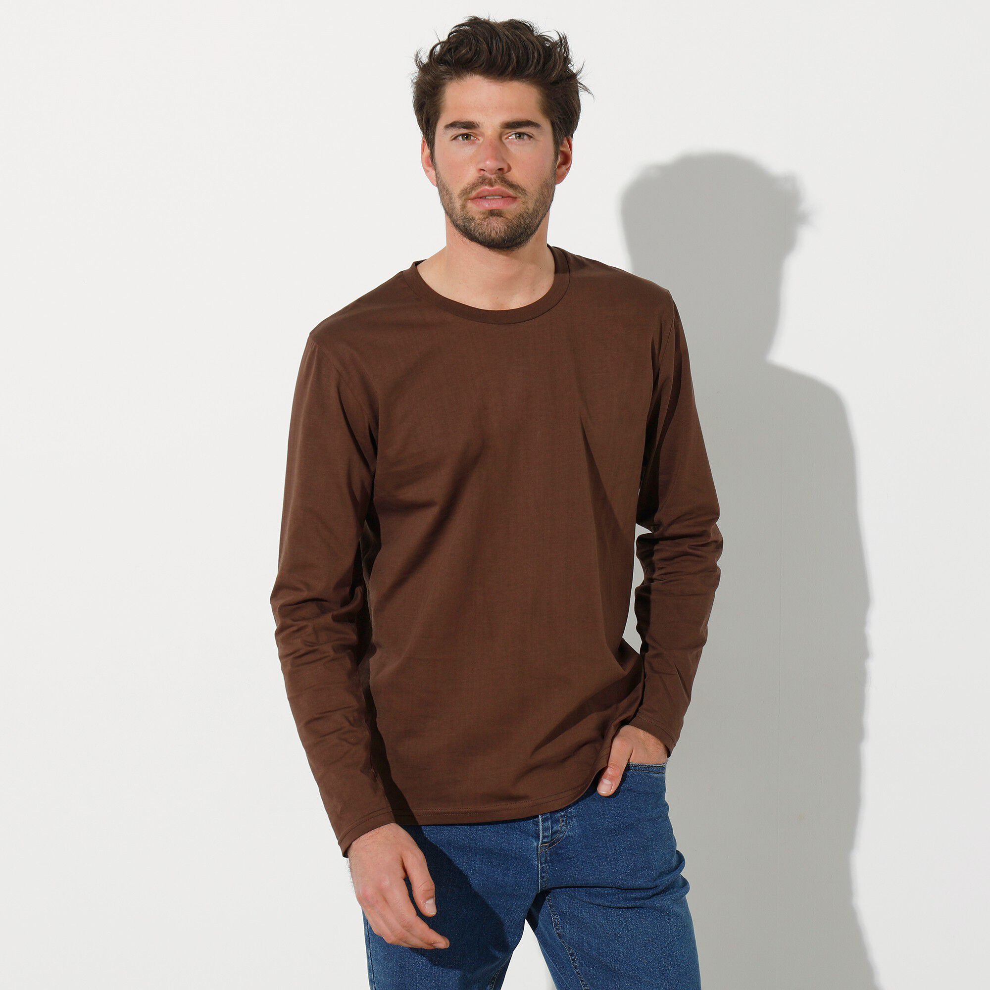 T-shirt col rond manches longues