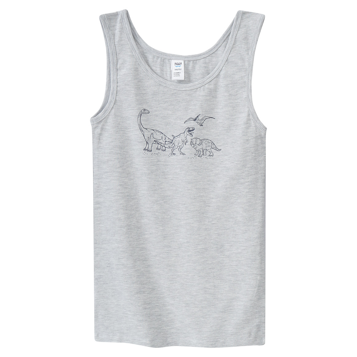 2 Jungen Unterhemden mit Dino-Motiv
