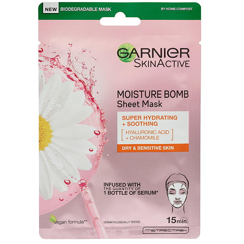 Garnier Ansiktsmaske Bomb soothing rosa Garnier