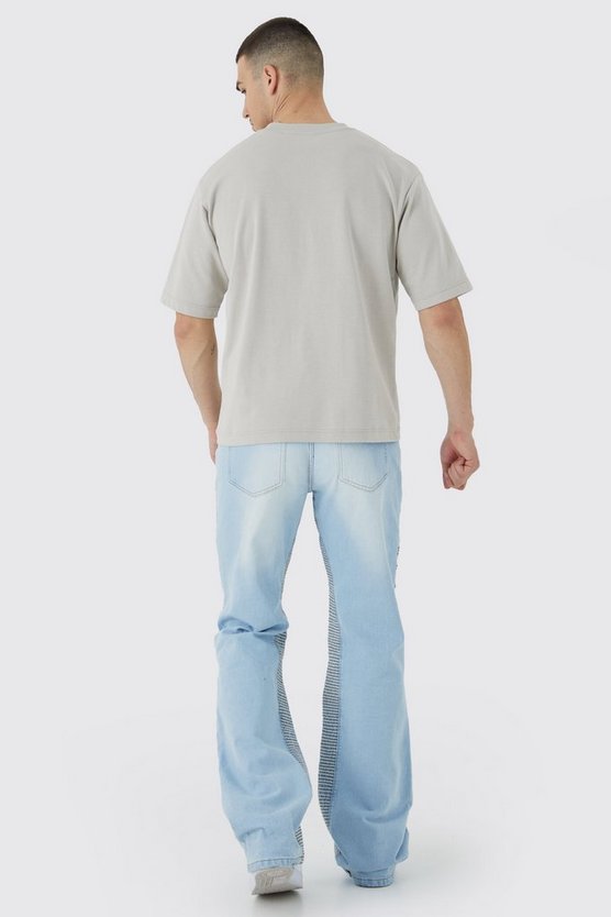 Tall lockere Biker-Jeans