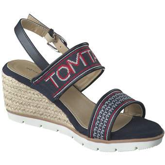 Tom Tailor Keilsandale in blau