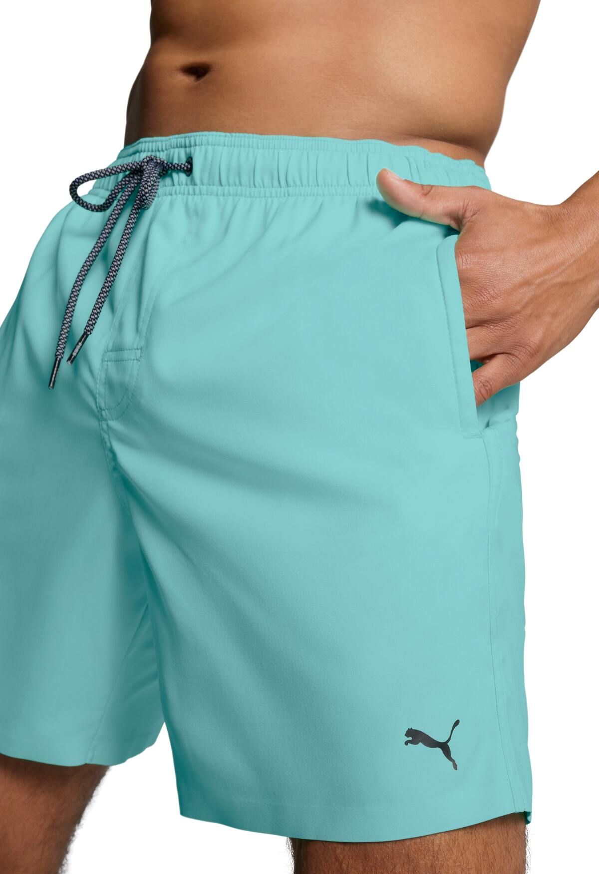 PUMA Electric Mint Mittellange Herren-Schwimmhose