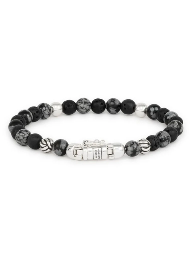 Buddha to Buddha  Spirit Bead Mini Snowflake kralenarmband met edelstenen