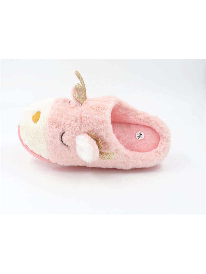 Confly Hausschuhe in Rosa/ Creme günstig kaufen