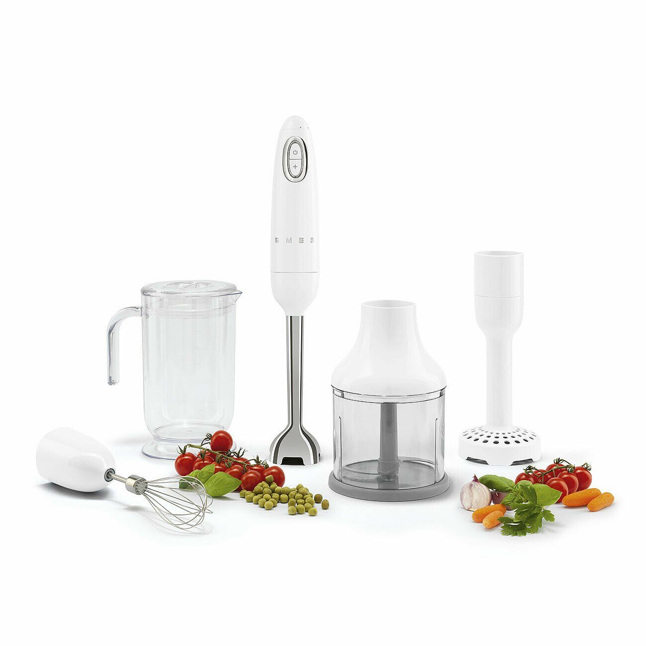 Smeg Stabmixer HBF12WHEU Stabmixer AllMix Edition mit Zubehör