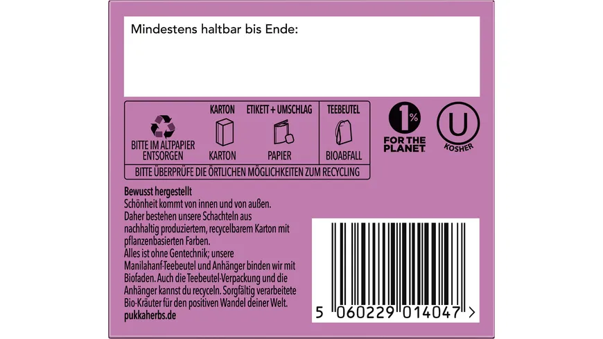 Pukka BIO Tee Love 20 Beutel 24g Packung 24 g
