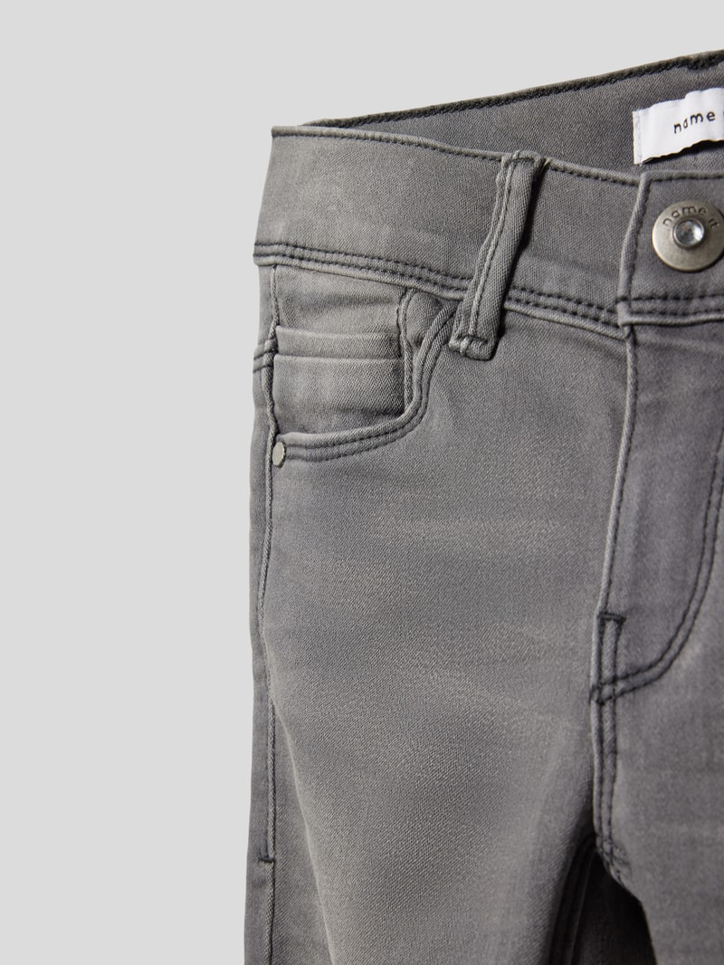 Jeans im 5-Pocket-Design Modell 'POLLY' in hellgrau