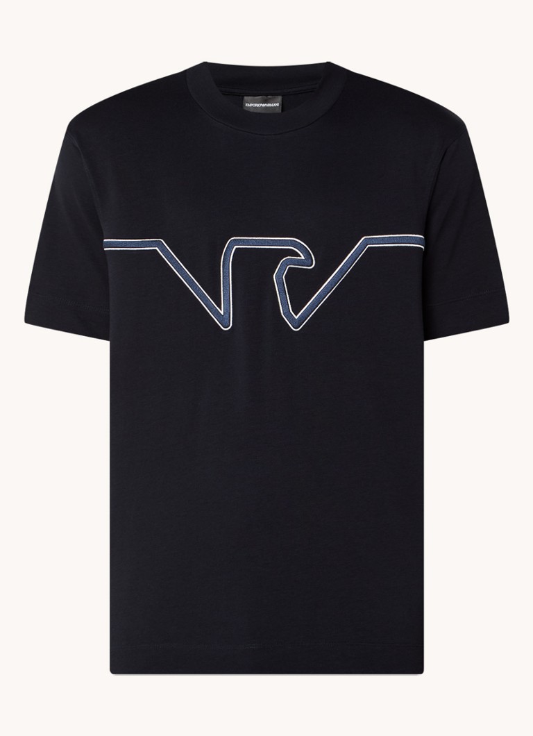 Tricou Emporio Armani cu logo brodat
