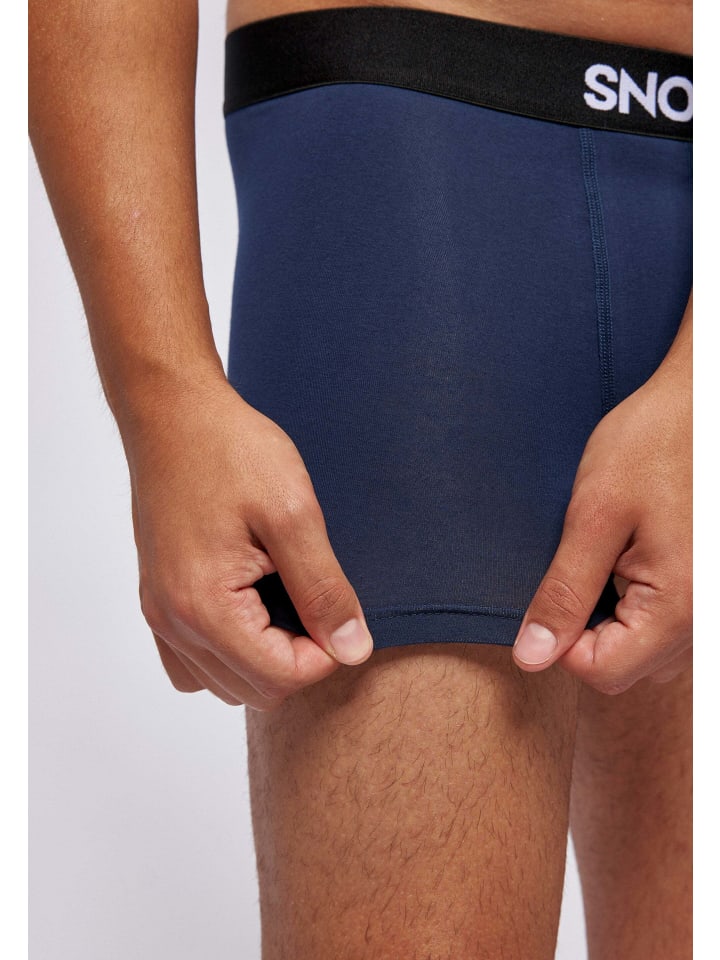 SNOCKS Boxershorts aus Bio-Baumwolle 6 Stück in Blau günstig kaufen