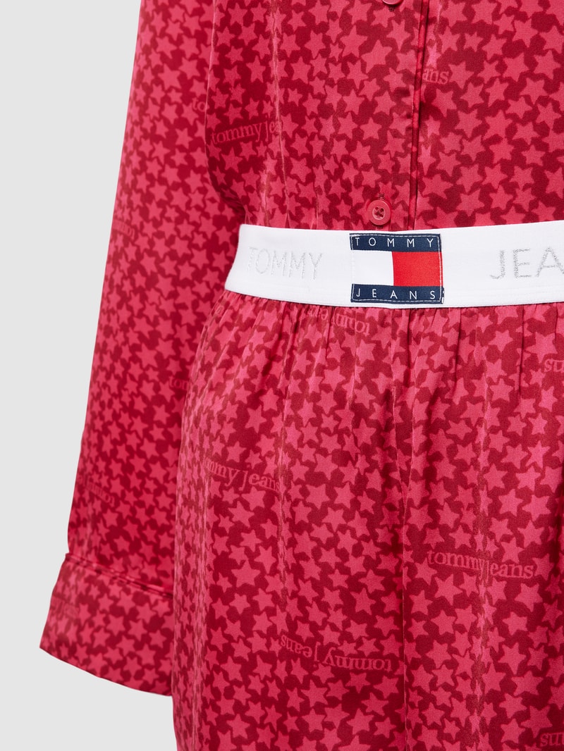 Pyjama mit Allover-Muster in rot