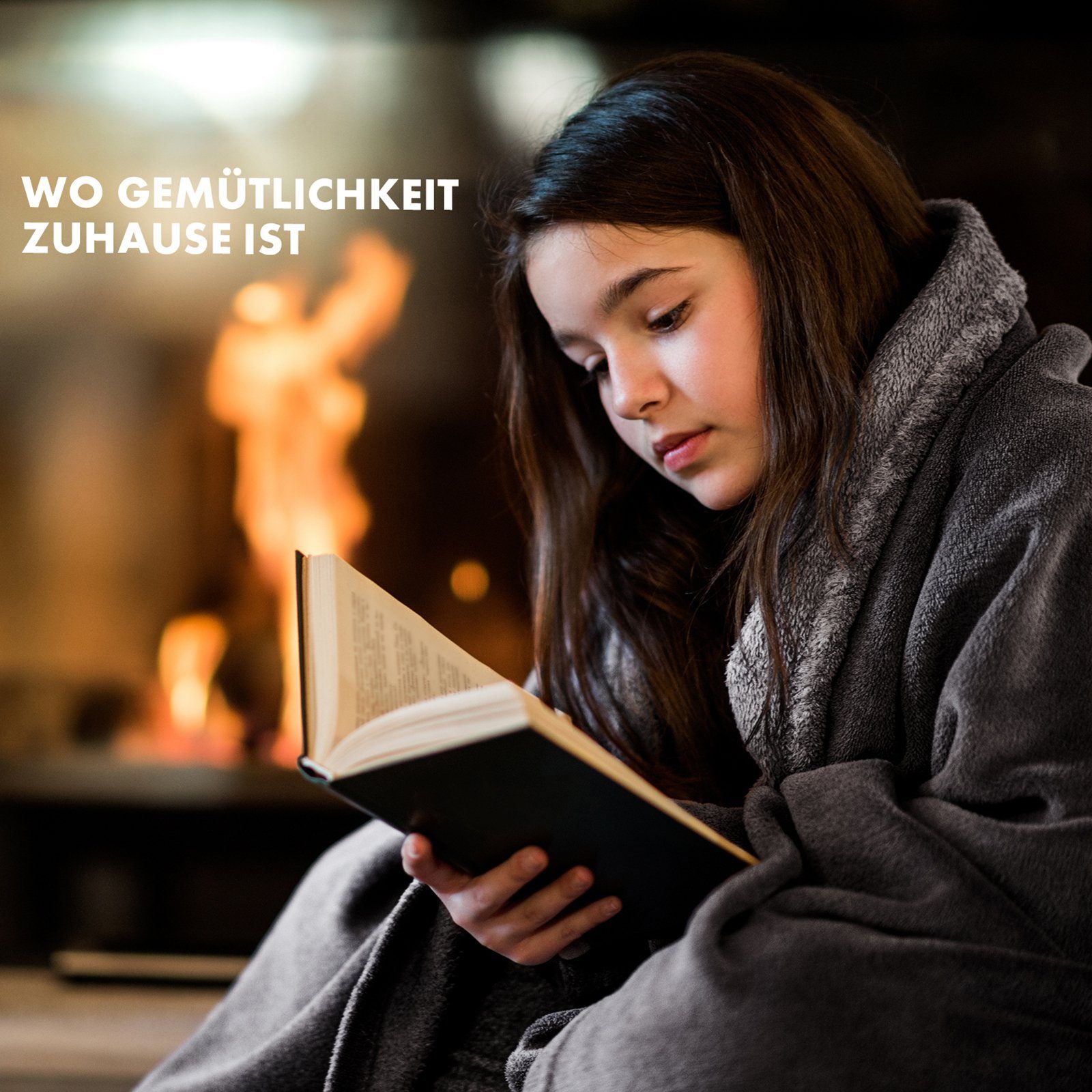 Wohndecke Charme, aus flauschigem Flanell, verschiedene Größen und Farben, Kubus