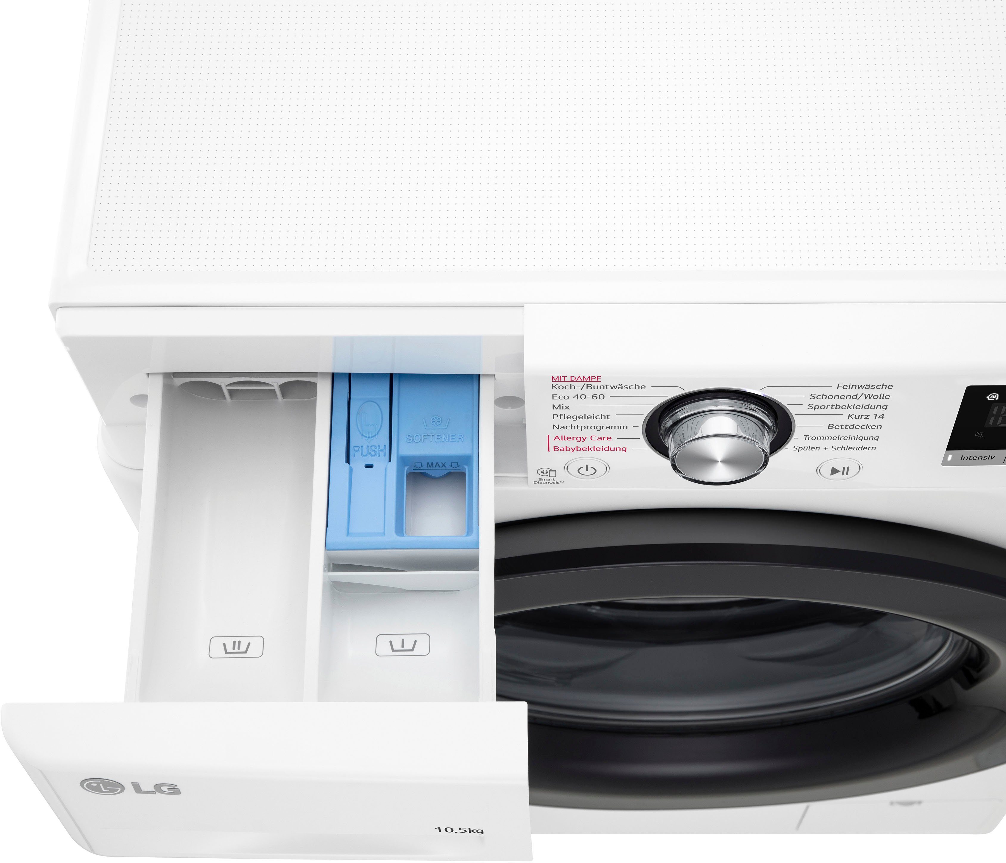 LG Waschmaschine F4WV40X5, 10,5 kg, 1400 U/min