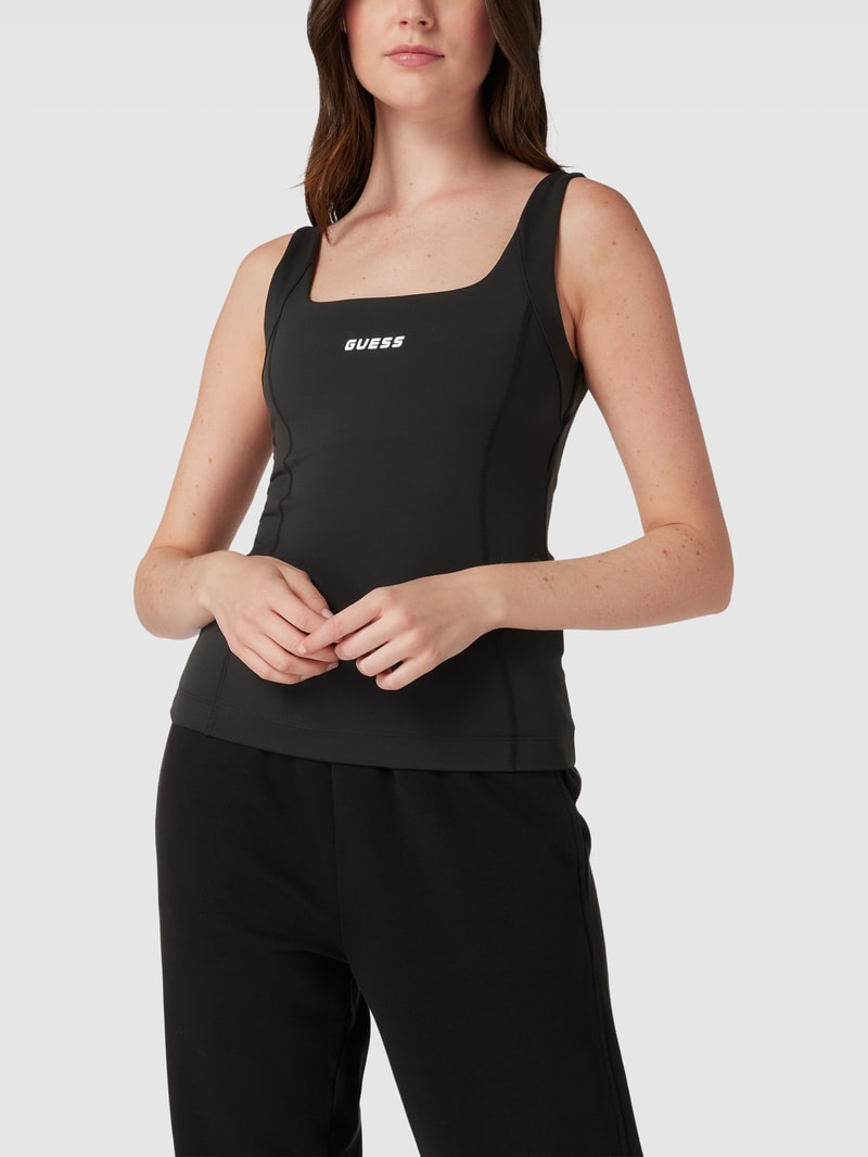 Tanktop mit U-Ausschnitt Modell 'BRIGIT ACTIVE' in schwarz