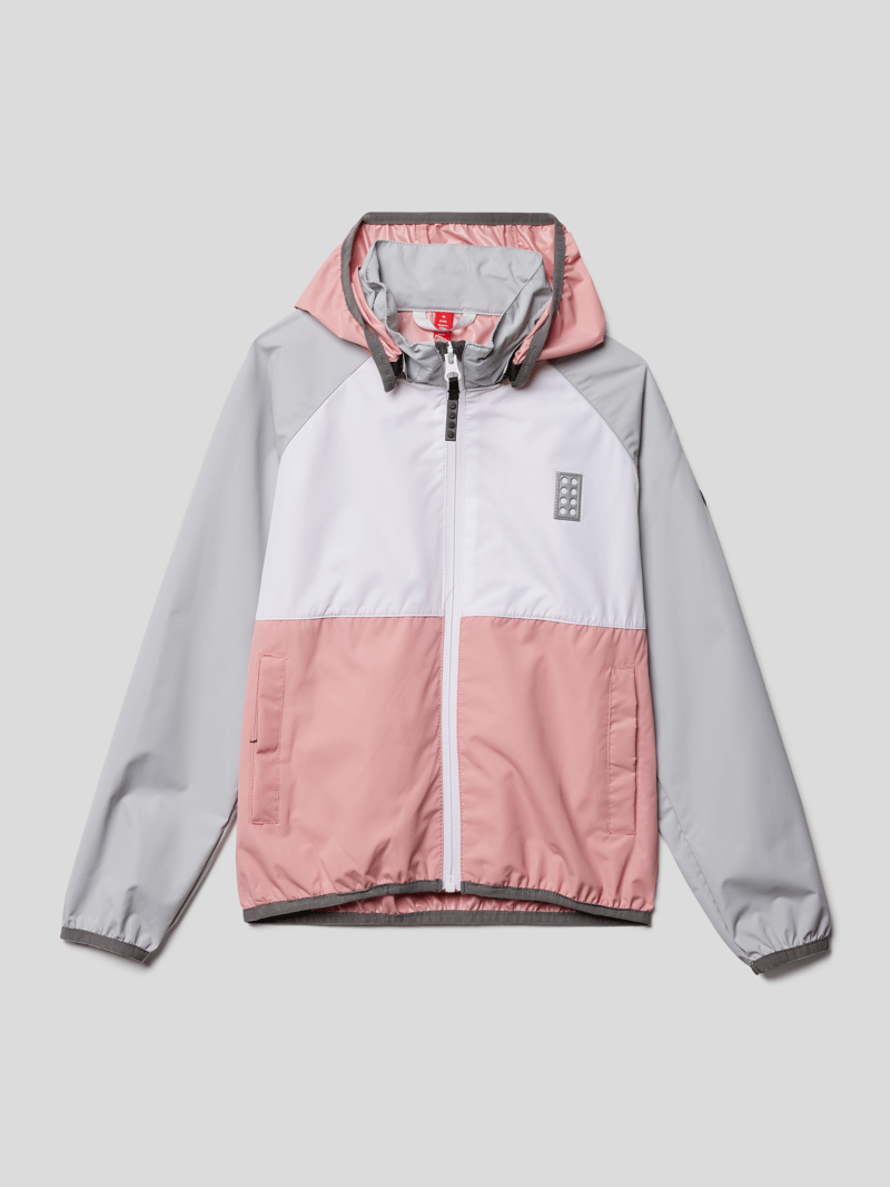 Jacke mit Label-Details in hellrosa