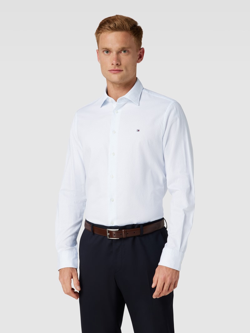 Regular Fit Business-Hemd mit Kentkragen in bleu