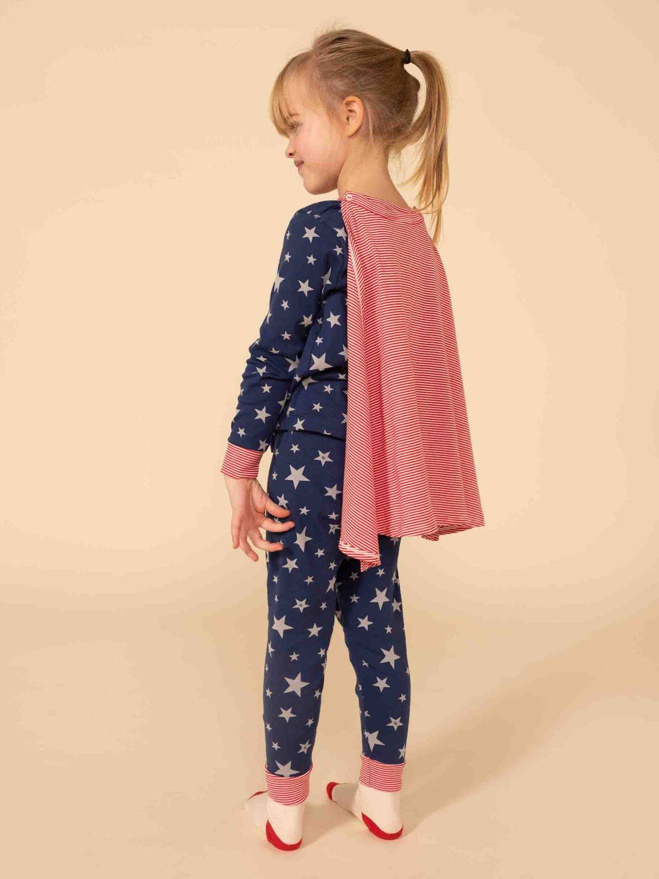 Pyjama déguisement phosphorescent en coton PETIT BATEAU bleu imprimé