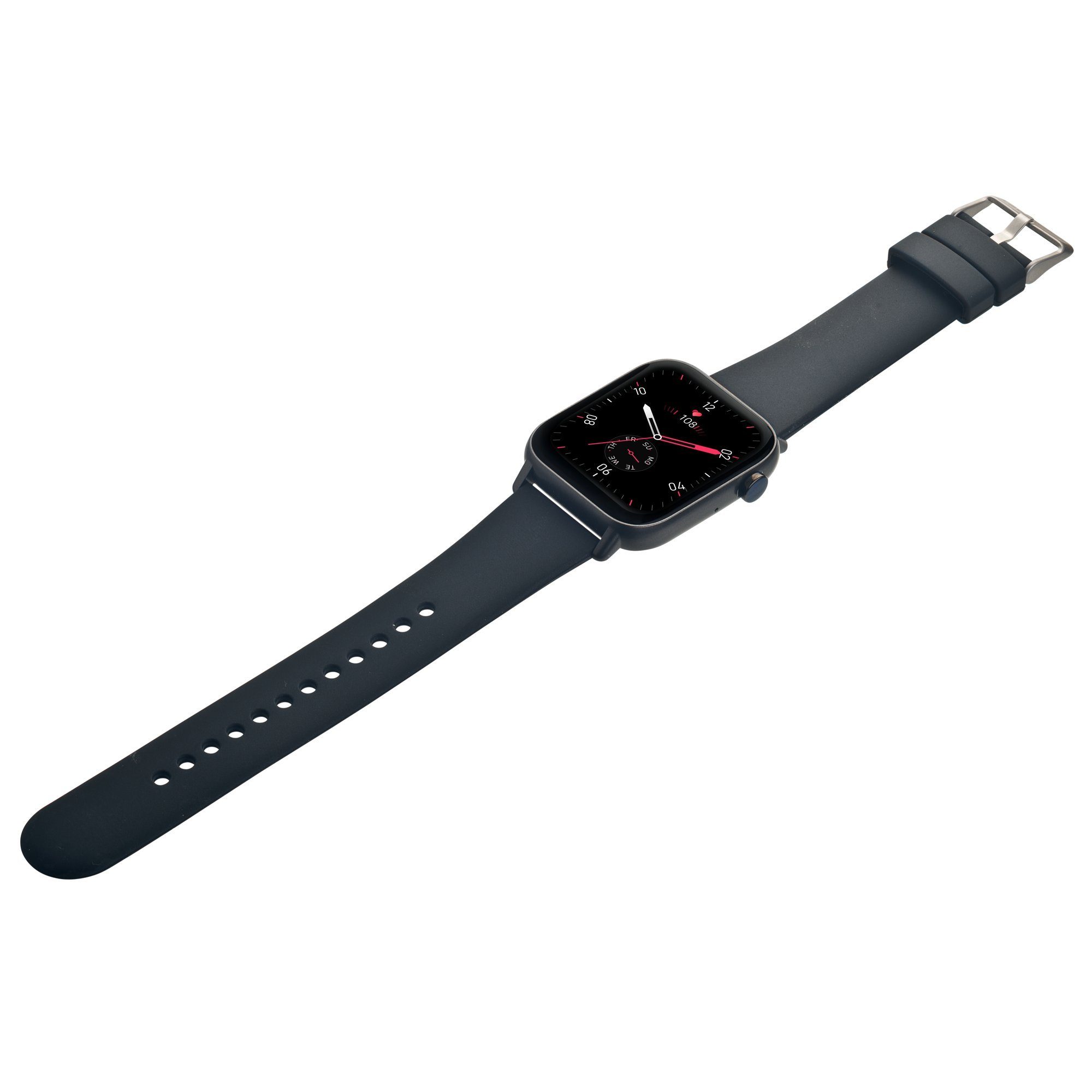 Levowatch DOITX2 Smartwatch (4,3 cm/1,7 Zoll), Wechselband, Telefonie, Thermo, HD 380x320, Echtzeit-HF, Alu-Umrandung, 24 Modi